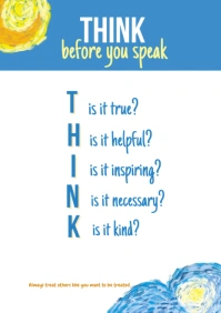 White Maximalist Think Before You Speak A2 template