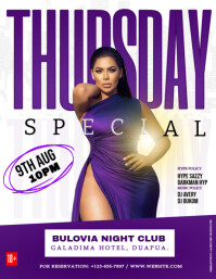 White Maximalist Thursday Special  Flyer (us Letter) Volante (Carta US) template