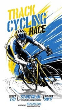 White Maximalist Track Cycling Instagram Reel template