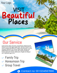 White Maximalist Travel Flyer Flyer (us Letter) template