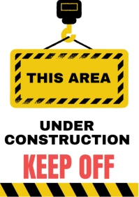 White Maximalist Under Construction Notice  A2 template