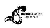 White Maximalist Unisex Salon Logo Design  Digital Display (16:9) template