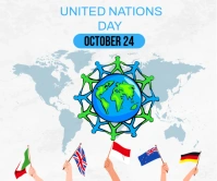 White Maximalist United Nations Day  Large Rectangle Groot Reghoek template