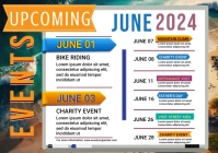 White Maximalist Upcoming Events A5 template