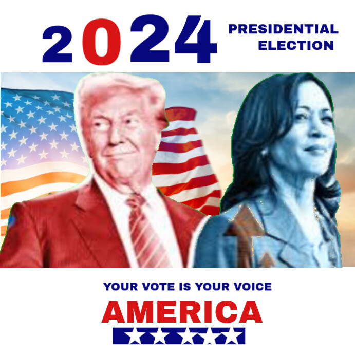 White Maximalist Us Election Day Instagram Post Template | PosterMyWall
