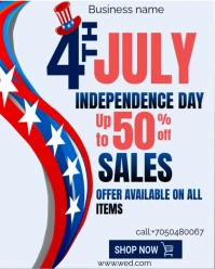 White Maximalist Usa Day Instagram Portrait template