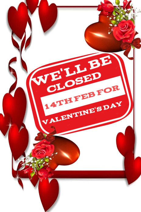 White Maximalist Valentine's Day Closure, Editable  Pinterest Graphic Pinterest-grafik template