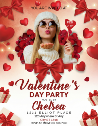 White Maximalist Valentine's Day Flyer (us Letter) template
