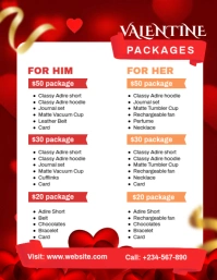 White Maximalist Valentine's Day Gift Packages Flyer Flyer (us Letter) template