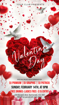 White Maximalist Valentine's Day  Instagram Story template