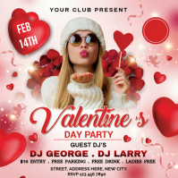 White Maximalist Valentine's Day Square (1:1) template