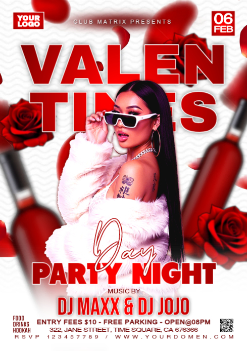 Copy of White Maximalist Valentine's Day Party A4 | PosterMyWall