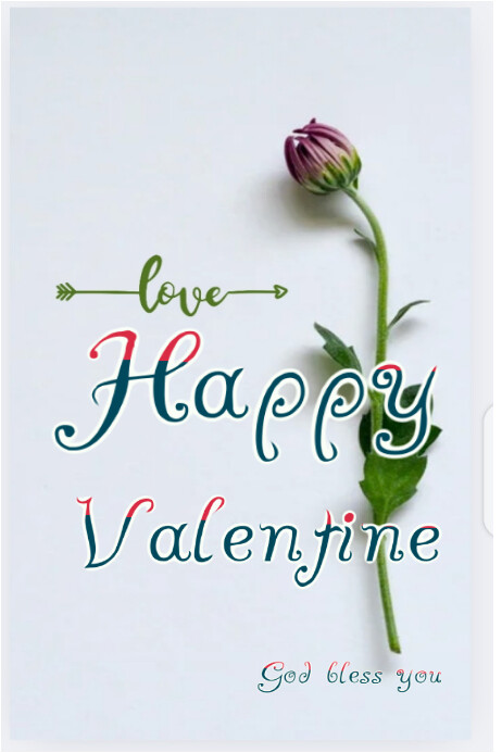 White Maximalist Valentine Card Poster Plakkaat template