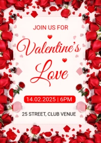 White Maximalist Valentine Day  A1 template