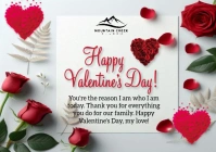 White Maximalist Valentine Day Celebration  A5 template