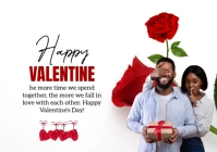 White Maximalist Valentine Day Celebration  A4 template