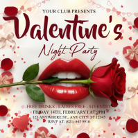 White Maximalist Valentine Day  Instagram Post template