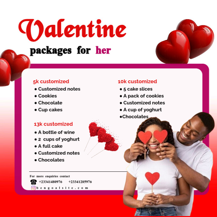White Maximalist Valentine packages flyer Instagram Post template