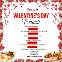 White Maximalist Valentines Day Brunch  Instagram Post template