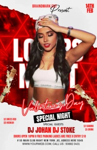 White Maximalist Valentines Special Night Tabloid template