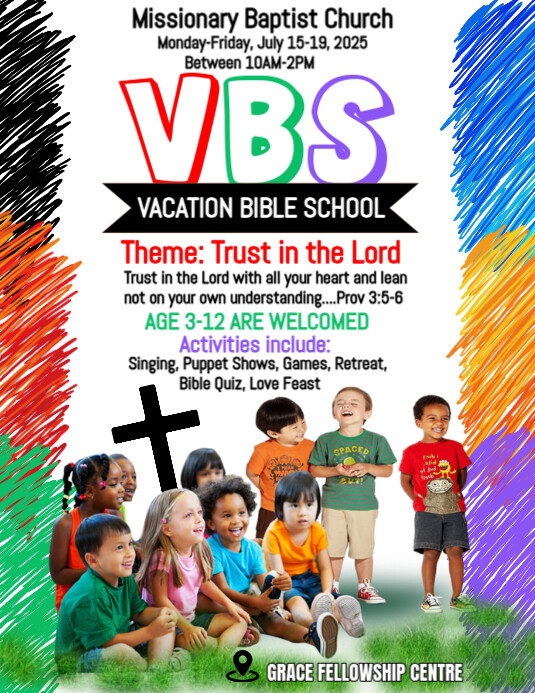 Copy of White Maximalist Vbs Flyer (us Letter) | PosterMyWall