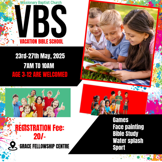 White Maximalist  Vbs Instagram Post template
