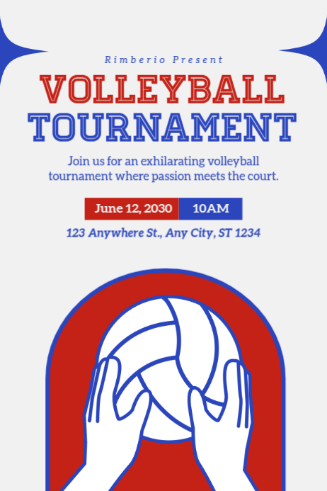 Volleyball Tournament Posters Template | PosterMyWall