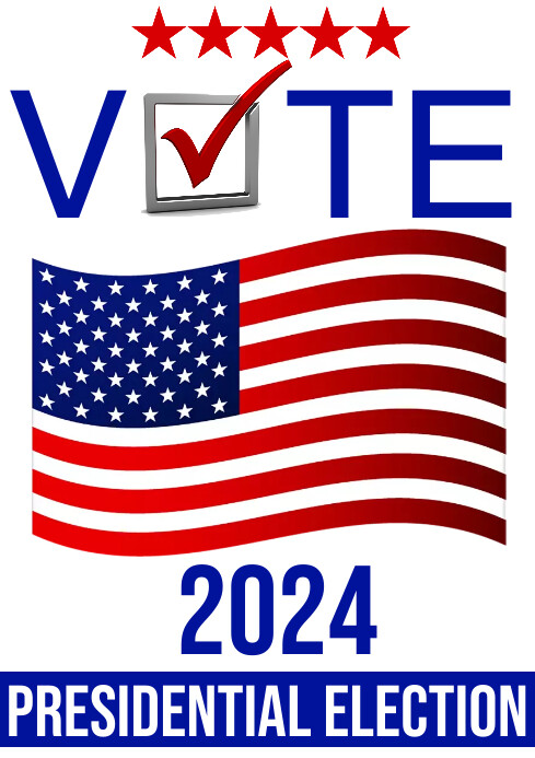 White Maximalist Vote Signage A3 Template | PosterMyWall