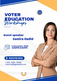 White Maximalist Voter Education Post A4 template