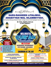 White Maximalist Walimatul Quran Invitation Flyer (us Letter) template