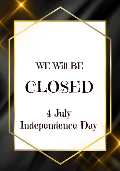 White Maximalist We Are Closed  A4 template