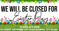 White Maximalist We Are Closed For Easter Facebook Shared Image template