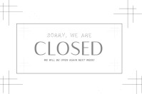 White Maximalist We Are Closed Label template