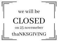 White Maximalist We Are Closed  Postcard template