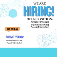 White Maximalist We Are Hiring Flyers  Instagram Post template