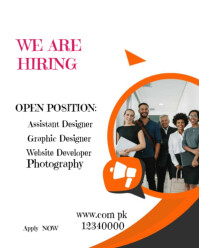 White Maximalist We Are Hiring  Instagram Portrait template