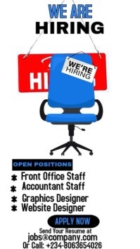 White Maximalist We Are Hiring Instagram Story template