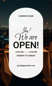 White Maximalist We Are Open Us Legal Legale USA template