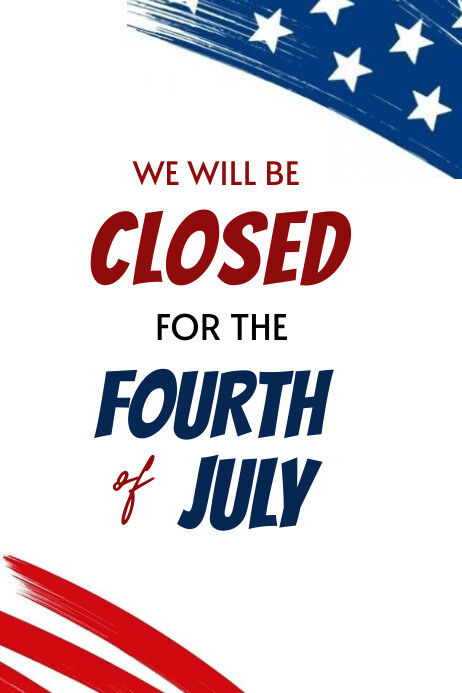 White Maximalist We Will Be Closed For The Fo Poster template