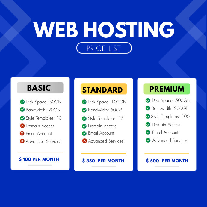 White Maximalist Web Hosting Services Instagr Instagram Post template