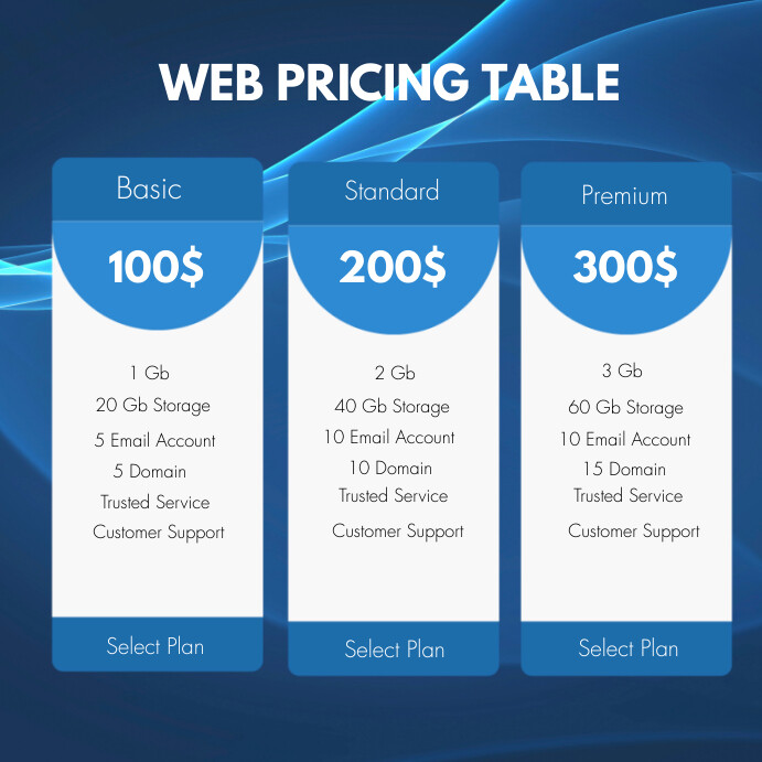 White Maximalist Web Hosting Services Priceli Instagram-Beitrag template