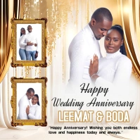 White Maximalist Wedding Anniversary Flyer/ Anniversary Flyer Design  Instagram Post template