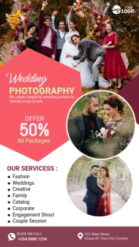 White Maximalist Wedding Event Service Instagram Story Instagram Story template