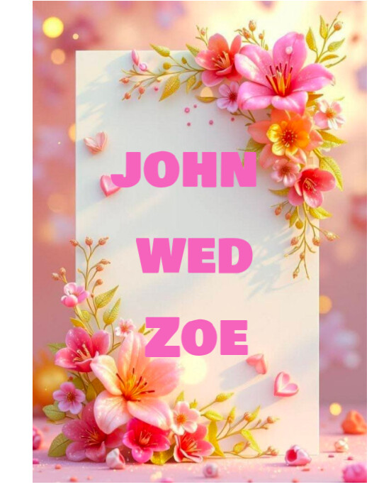 White Maximalist Wedding  Flyer (us Letter) template