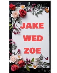 White Maximalist Wedding  Flyer (us Letter) template