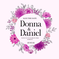White Maximalist Wedding Invitation Template  Instagram Post