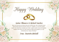 White Maximalist Wedding  Postcard template