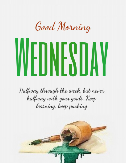 White Maximalist Wednesday Poste Flyer (us Letter) template