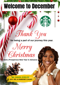 White Maximalist Welcome To December  A3 template