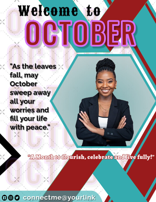 October Flyer'd White Maximalist Welcome To October Flyer (us Letter) Template ...